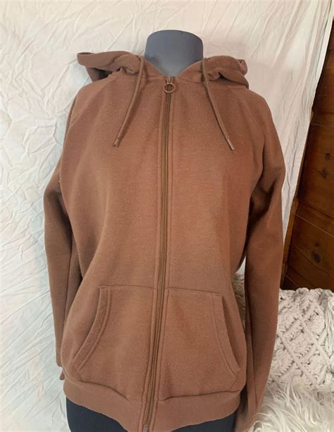 brown hoodie zip up primark.